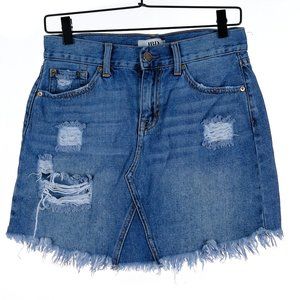 JBD Frayed Jean Skirt Small